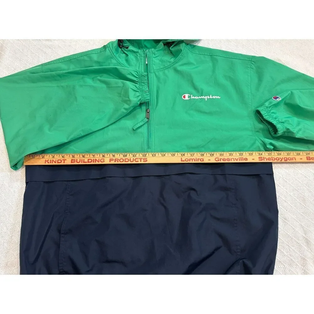 Columbia Men's Blue Teal Pullover Quarter Zip Front Pocket Size XL